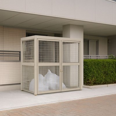 画像3: 四国化成　ゴミストッカーAMF型　開き戸式・引き戸式 (3)