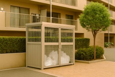 画像6: 四国化成　ゴミストッカーAMF型　開き戸式・引き戸式 (6)