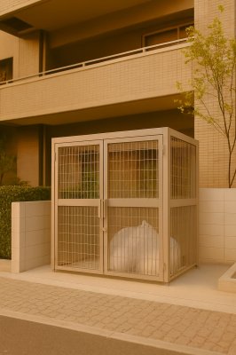 画像2: 四国化成　ゴミストッカーAMF型　開き戸式・引き戸式 (2)