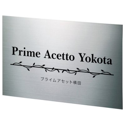 画像1: 美濃クラフト　M-AK-30　ステンレスサイン　館銘板/商業看板 (1)