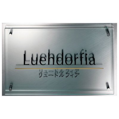 画像2: 美濃クラフト　M-AK-20　ステンレス＋ガラスサイン　館銘板/商業看板 (2)