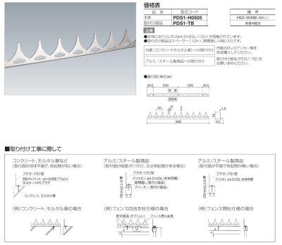 画像4: 四国化成　プチガードS1型（忍び返し） (4)