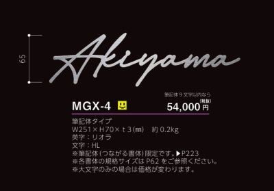 画像3: 美濃クラフト  MGX-4 　9文字以内の金額です　スーパーステンレス　-キリモジ-　SUPER STAINLESS　-切文字- (3)
