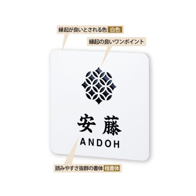 画像3: 丸三タカギ　NFC-E-21（黒）　風水表札　ステンレスタイプ (3)