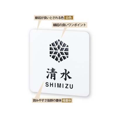 画像2: 丸三タカギ　NFC-G-21（黒）　風水表札　ステンレスタイプ (2)