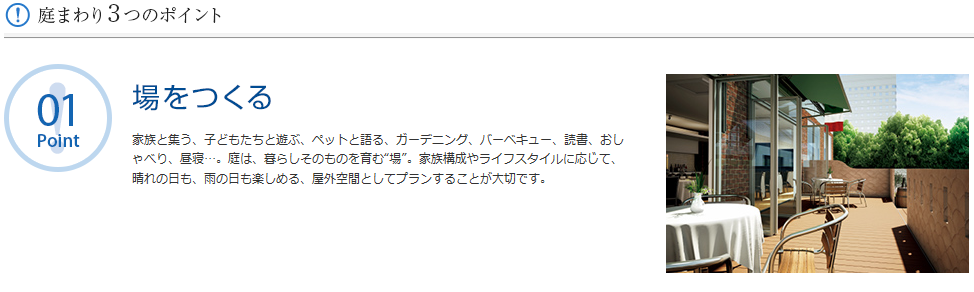 四国化成　庭まわり説明画像