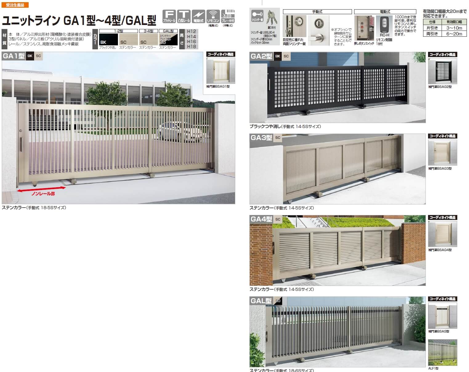 四国化成　ユニットラインGA1型/GA2型/GA3型/GA4型/GAL型（手動式・電動式）画像