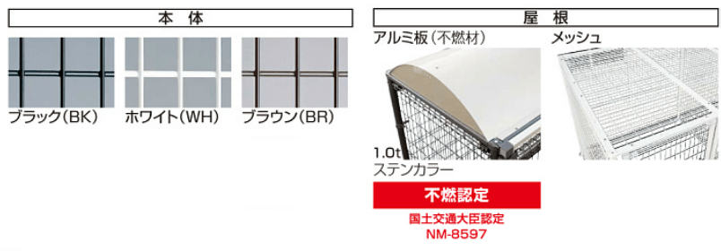 四国化成 ゴミ箱 ダストボックス ゴミストッカー EMF型 片引き 引き戸式 設置方法：埋込式 基本セット 2020サイズ イメージ：BRブラウン 公共 物置 - 19