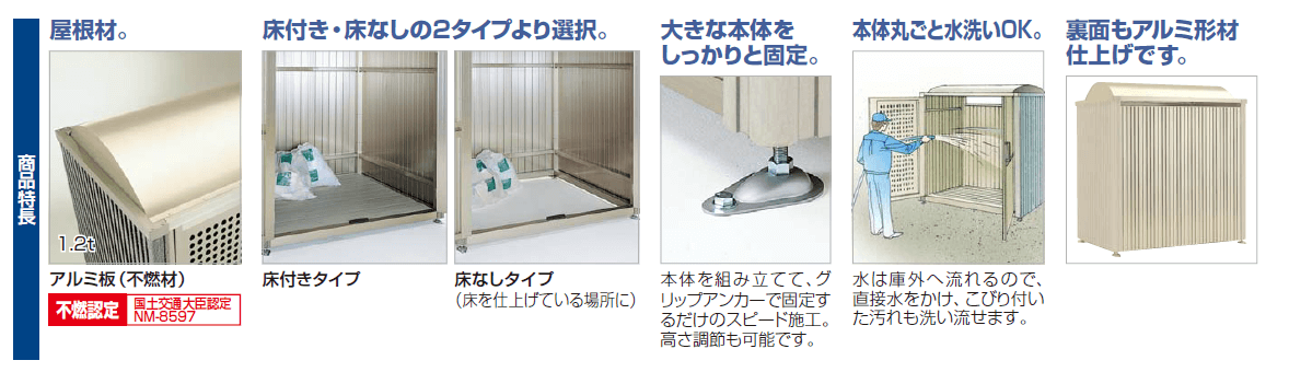 四国化成 ゴミストッカーPM型 引き戸式 開き戸式の販売