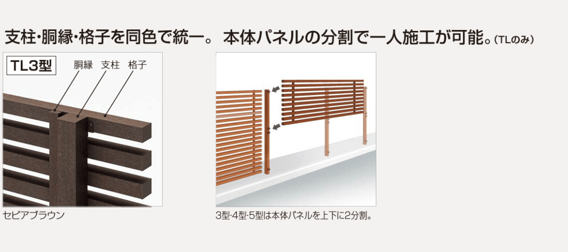 アレグリアフェンスTK3 型 アレグリアフェンスTL4型 商品特長画像