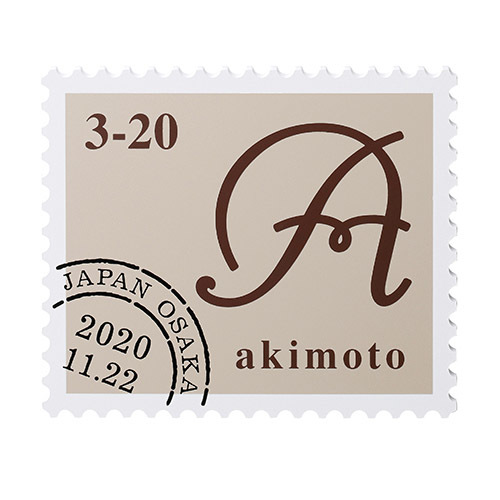 美濃クラフト　KITTE-2　切手表札画像