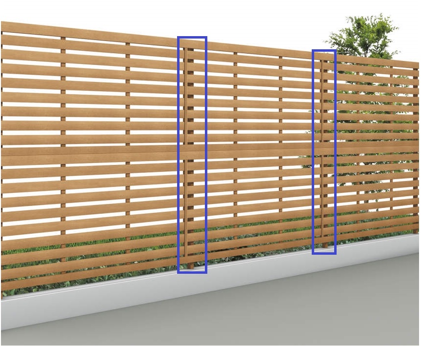 四国化成 11：多段自由支柱（木調カラー　アレグリアフェンス用）画像