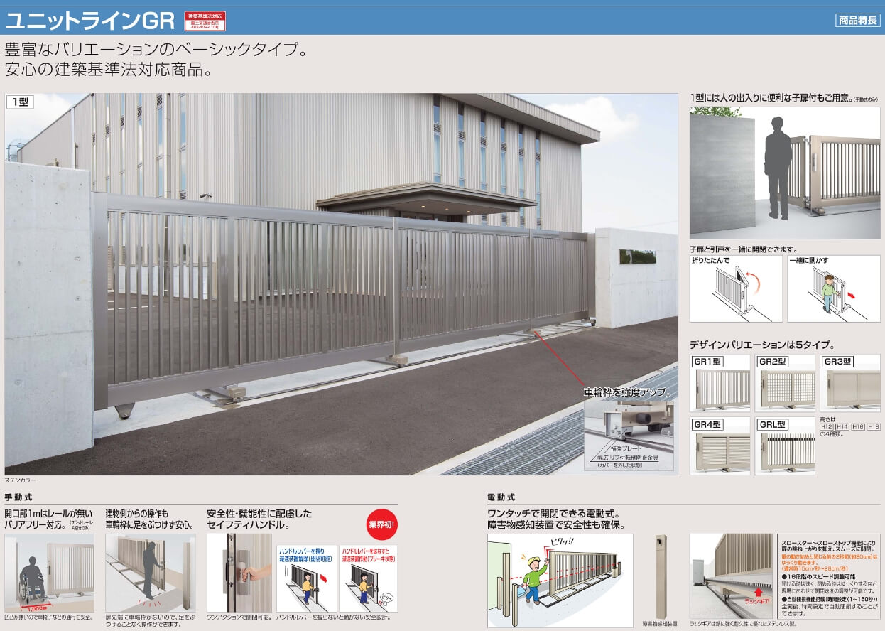 四国化成　ユニットラインGR1型　ユニットラインGR2型　ユニットラインGR3型　ユニットラインGR4型　ユニットラインGRL型（手動式・電動式） 画像
