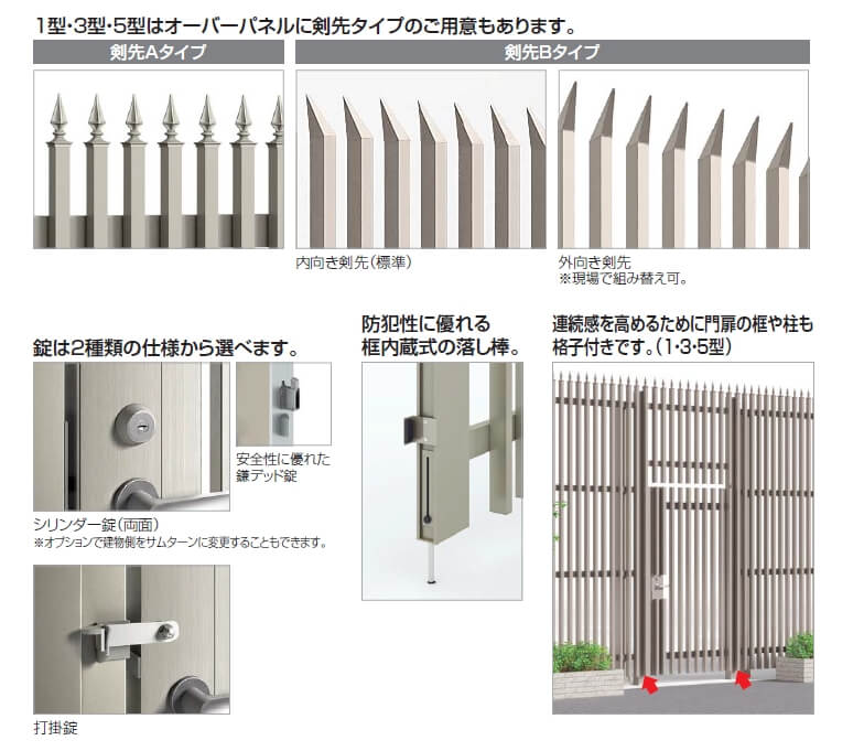 季節のおすすめ商品 大型フェンス対応門扉 <br>四国化成 シコク <br>TBM3型 <br>本体 くぐり戸仕様 両開き <br>H3000 <br> 打掛錠 <br>TBM3K-U I O 1030WSC <br>ガーデン DIY 塀 壁 囲い 境界 屋外