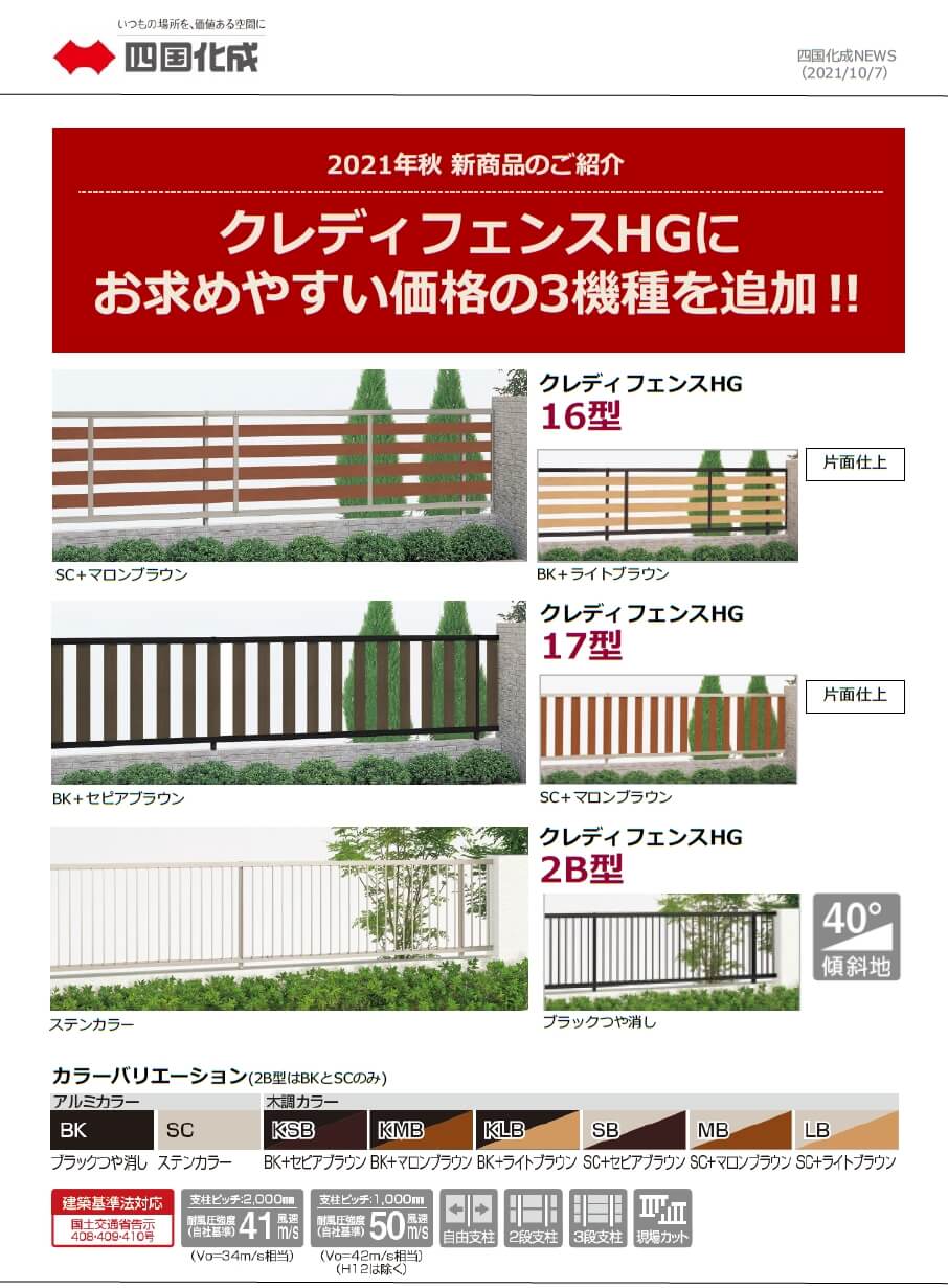 四国化成 クレディフェンスHG 新商品について説明画像