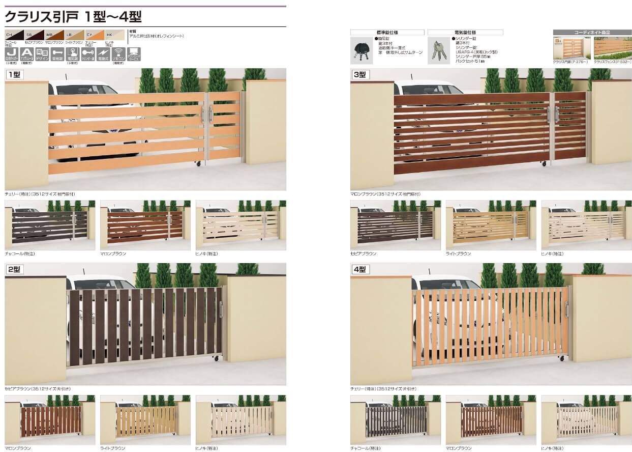 四国化成　クラリス引戸1型　2型　3型　4型　手動式　電動式　画像