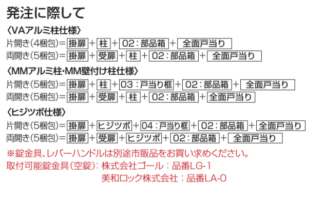 クレディ門扉　マンション仕様　発注の際のご注意