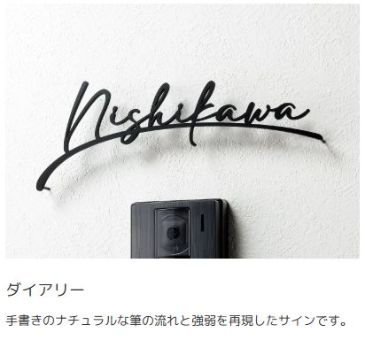 ダイアリー　ステンレス切り文字画像