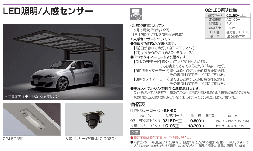 四国化成　02：LED照明　人感センサー 画像