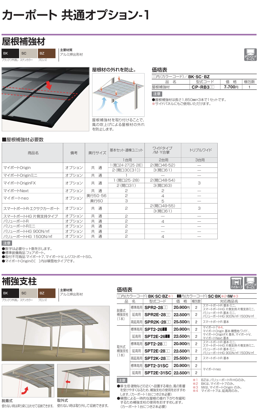 四国化成　カーポート共通オプション画像1