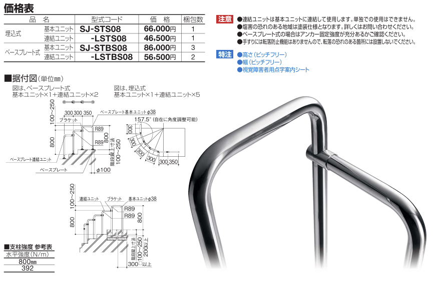 四国化成　セイフティビーム　ステップユニット（φ38ミリ）画像