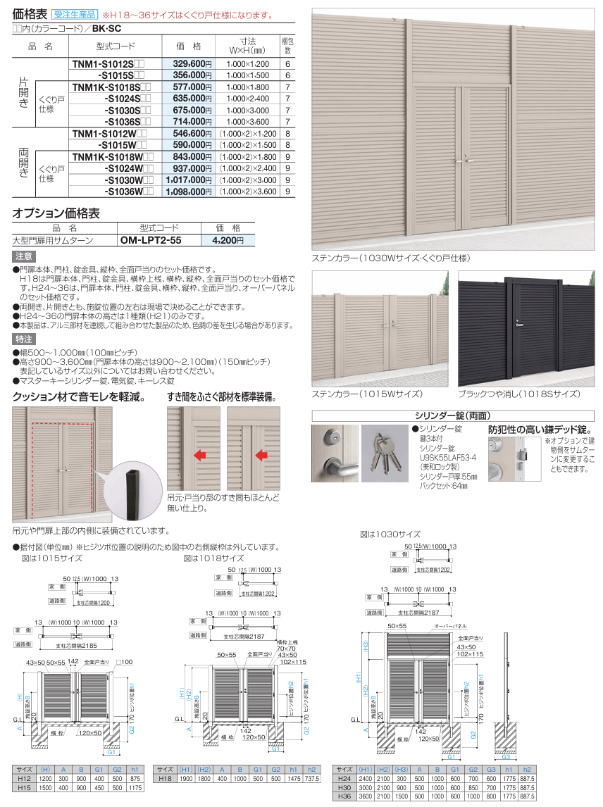 四国化成　防音門扉　TNM1型画像