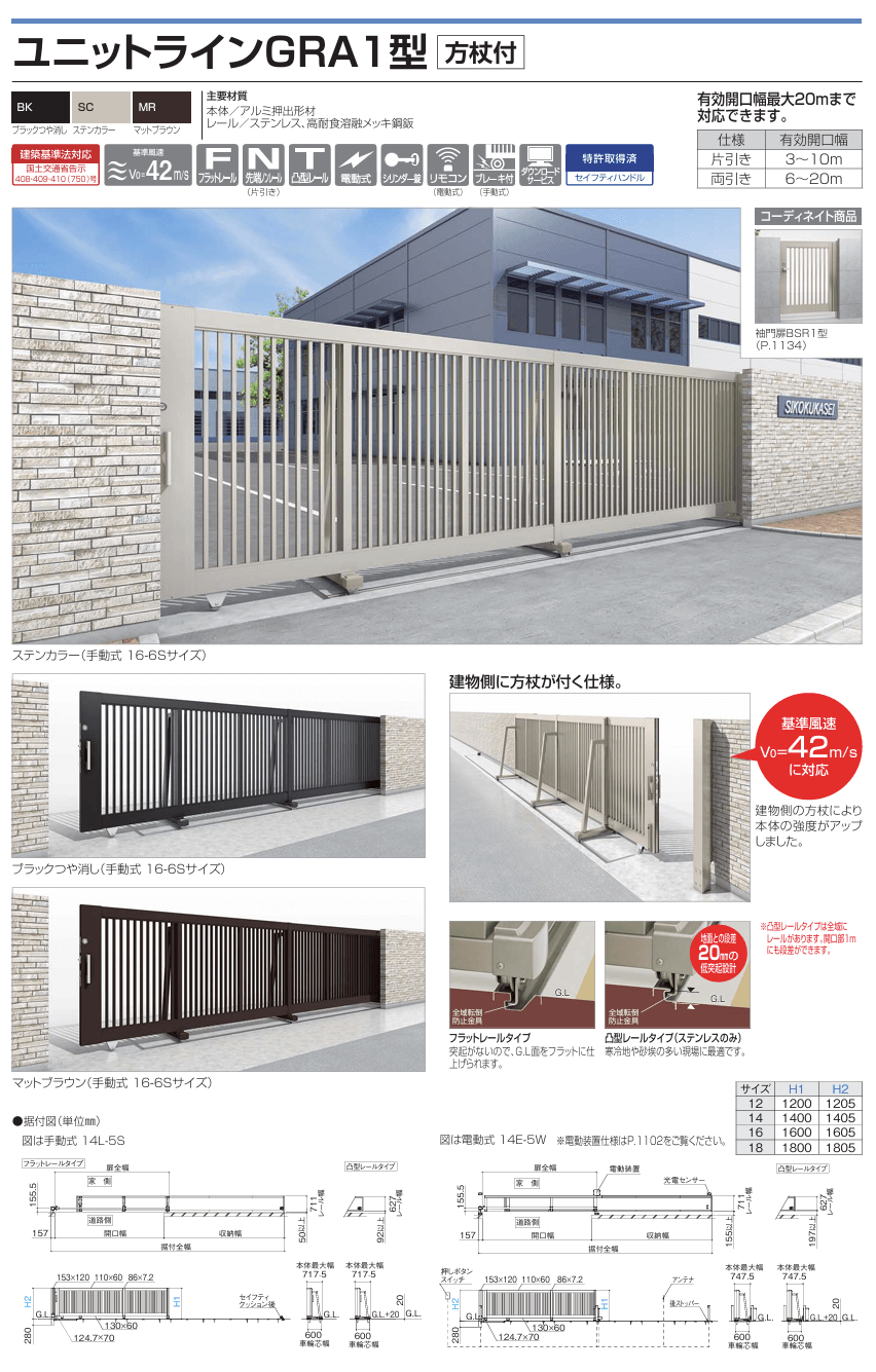 四国化成　ユニットラインGRA1型　方杖付（手動式・電動式）画像