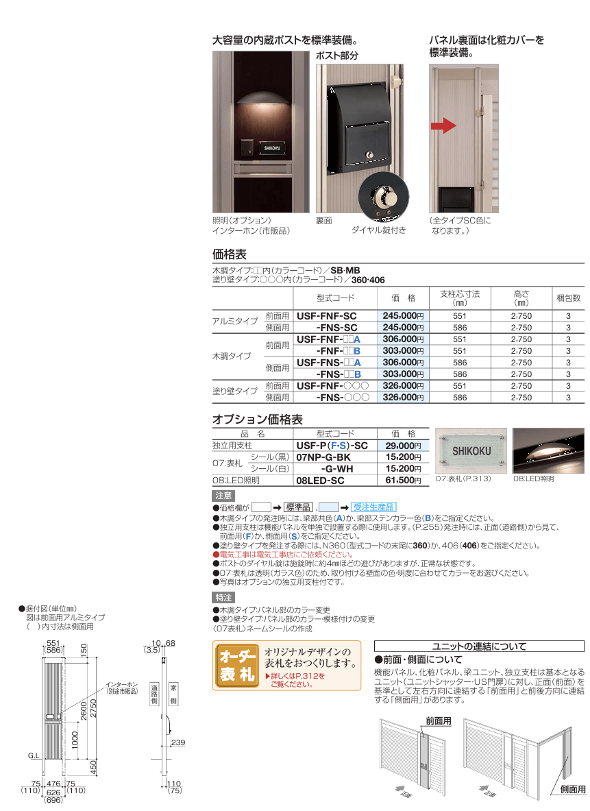 四国化成 USファサード　機能パネル画像