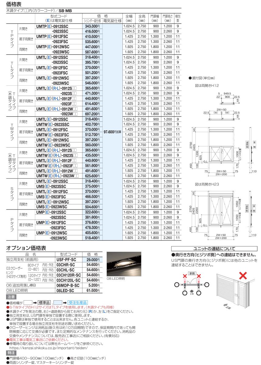 四国化成 USファサード　US門扉画像