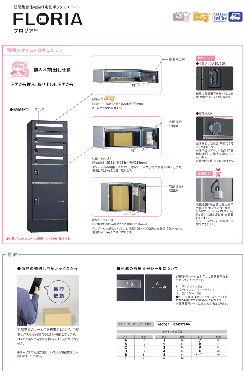FLORIA　フロリア　宅配ボックス画像