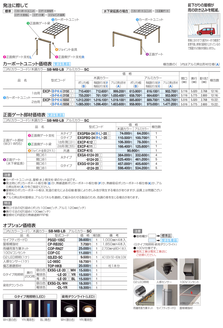 四国化成　エクサク　カーポート画像