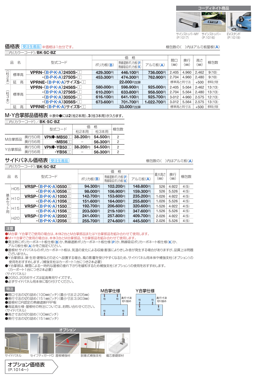 四国化成　バリューポートR　合掌　サイドパネル用画像