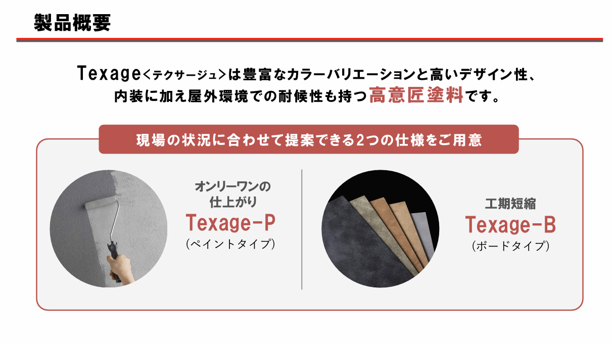 四国化成　Texage　テクサージュ　ペイントタイプ　ボードタイプ　資料1