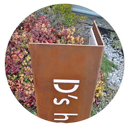 美濃クラフト　P-AZ-03　コルテン鋼製サイン　館銘板/商業看板画像