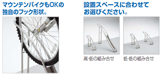 四国化成サイクルラックS2型(GLRKS2N-)商品特長画像