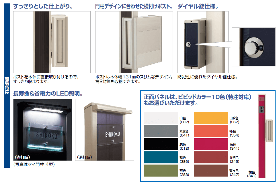 四国化成　マイ門柱3型　商品特長画像