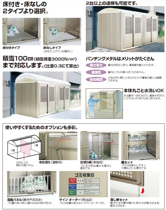 四国化成 ゴミストッカーPL型の引き戸式 開き戸式の販売