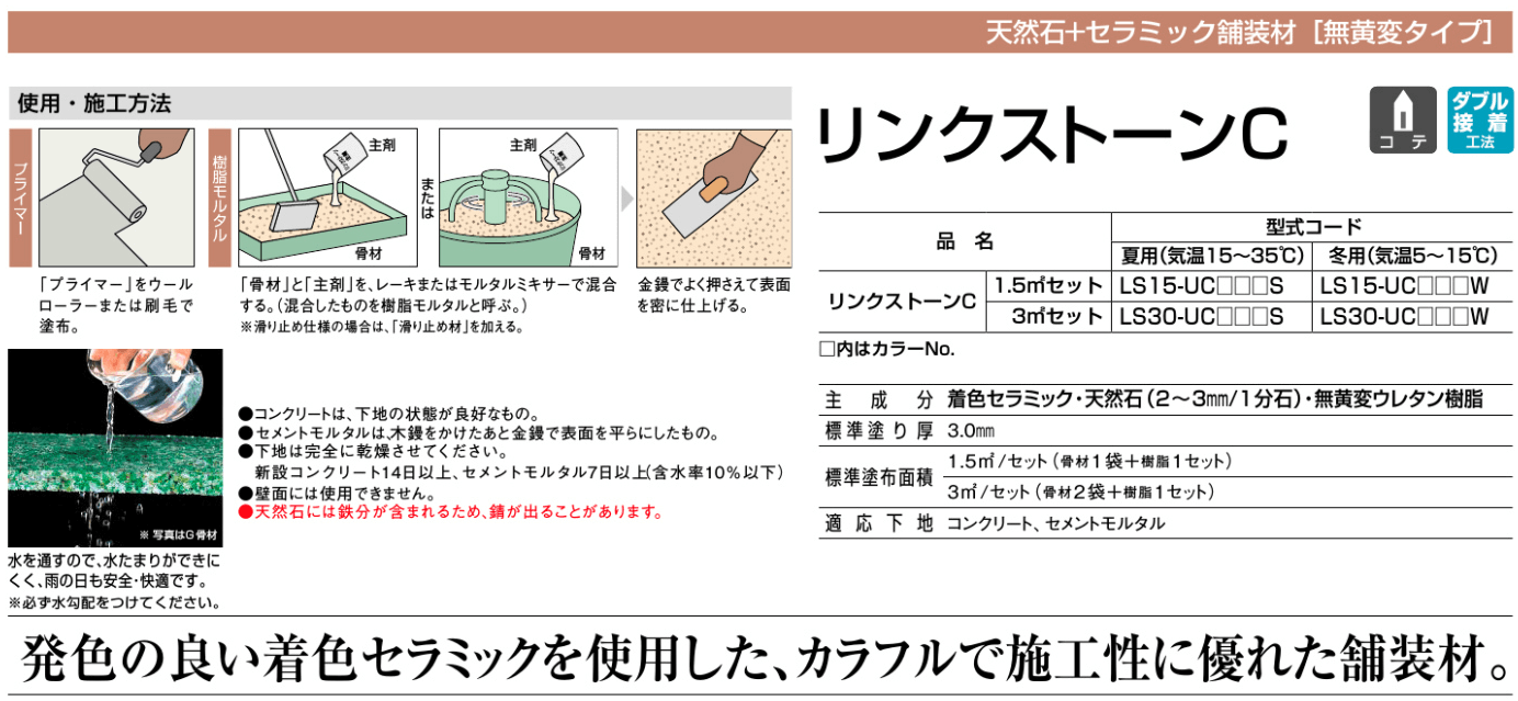 四国化成 天然石舗装材 リンクストーンＦ 20平米セット