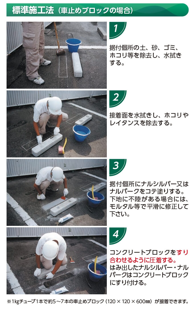 ナルシルバー　ナルパーク　施工方法画像