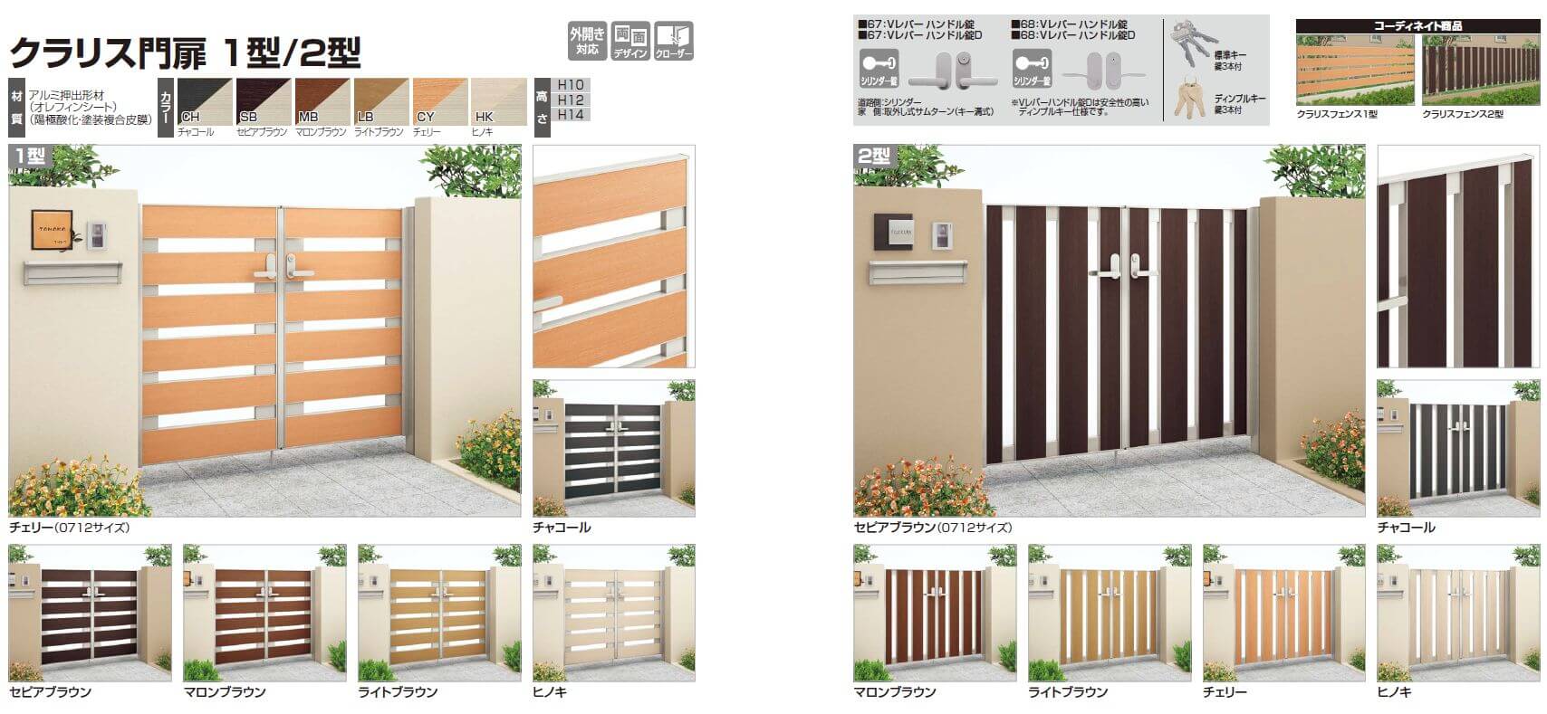 四国化成 クラリス門扉1型 2型の通販 送料無料でお届けします