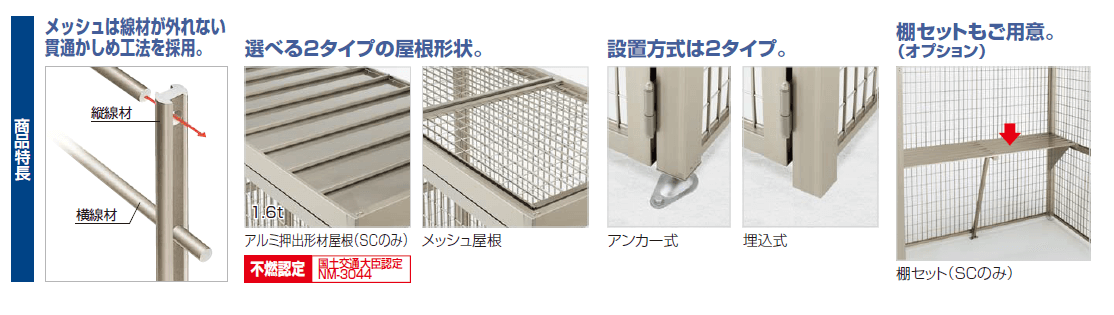 四国化成 ゴミ箱 ダストボックス ゴミストッカー LMF10型 アルミ屋根 開き戸式 設置方法：アンカー式 連棟ユニット 2020サイズ イメージ：BKブラック 公共 物置 - 10