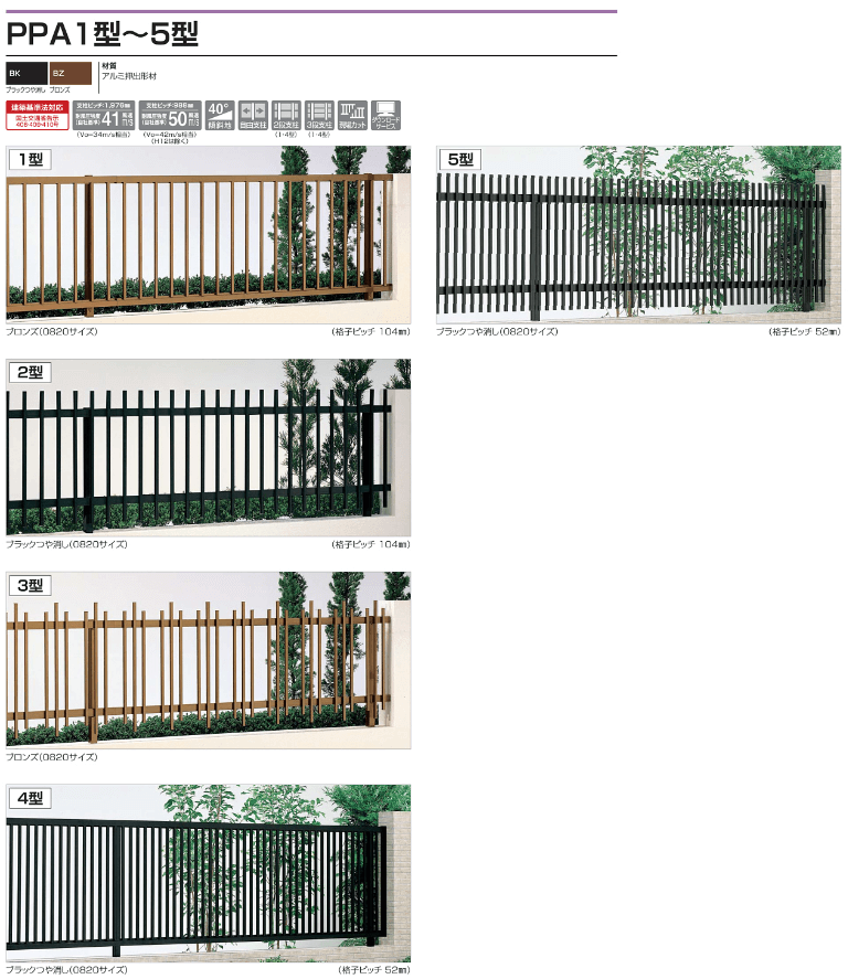 四国化成 PPA4型 本体(傾斜地共用) H1000 PPA4-1020 建築基準法対応 『柱などのオプション商品は別売りです』 通販 