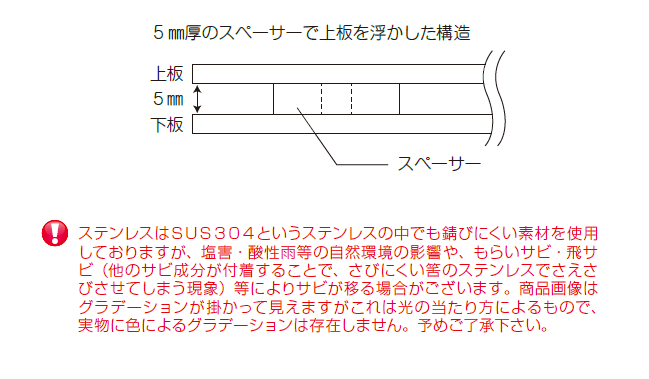 美濃クラフト ステンレス表札 リファイン MX-62 - 4