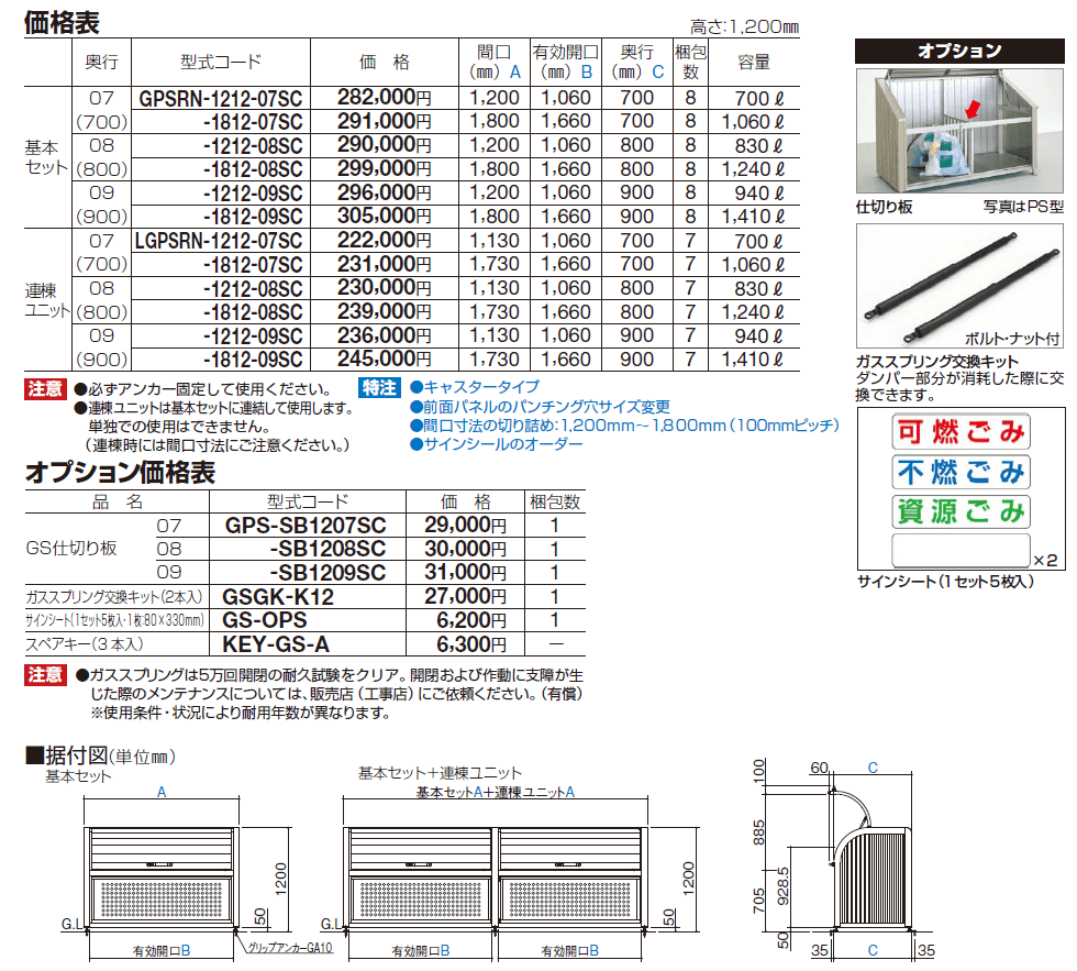 四国化成 ゴミストッカーpsr型の販売