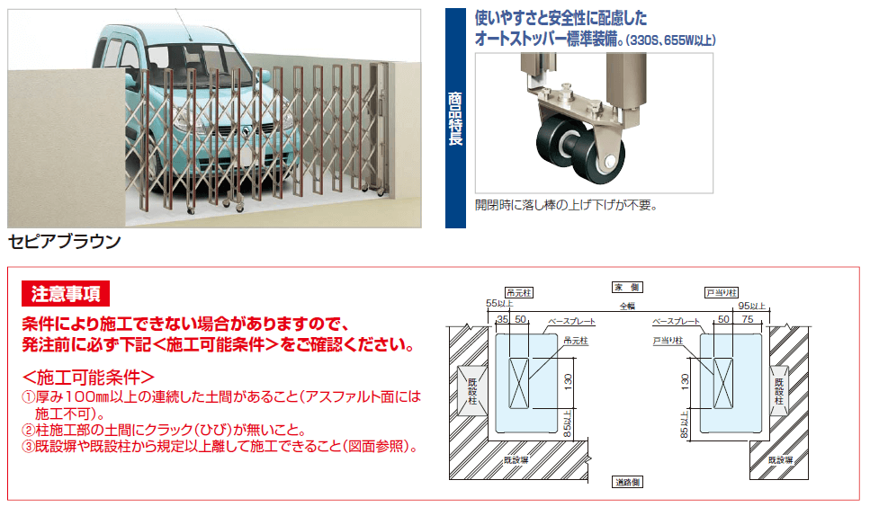 四国化成 ニューハピネスHG-R キャスター式 アルミタイプ リフォーム対応 H10-135S 片開き