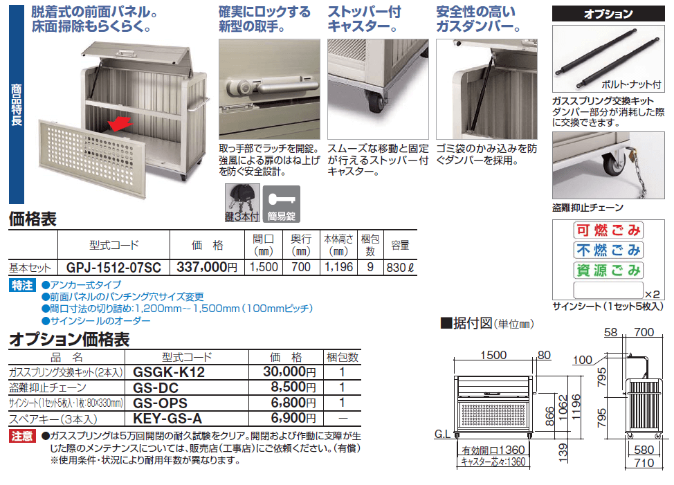 四国化成 ゴミストッカーPJ型の販売