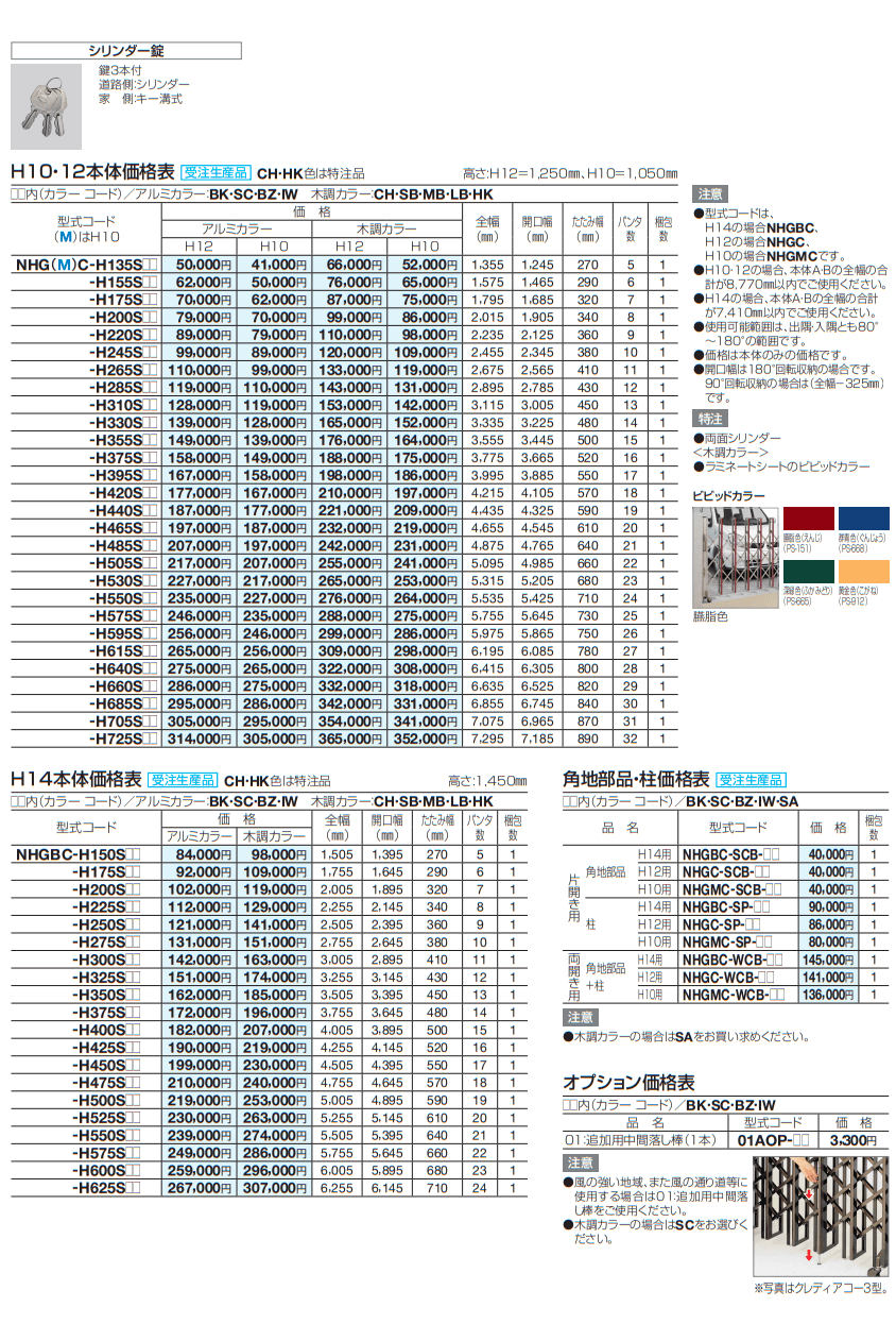 四国化成 ニューハピネスHG型 角地仕様 キャスタータイプ 価格表の半額