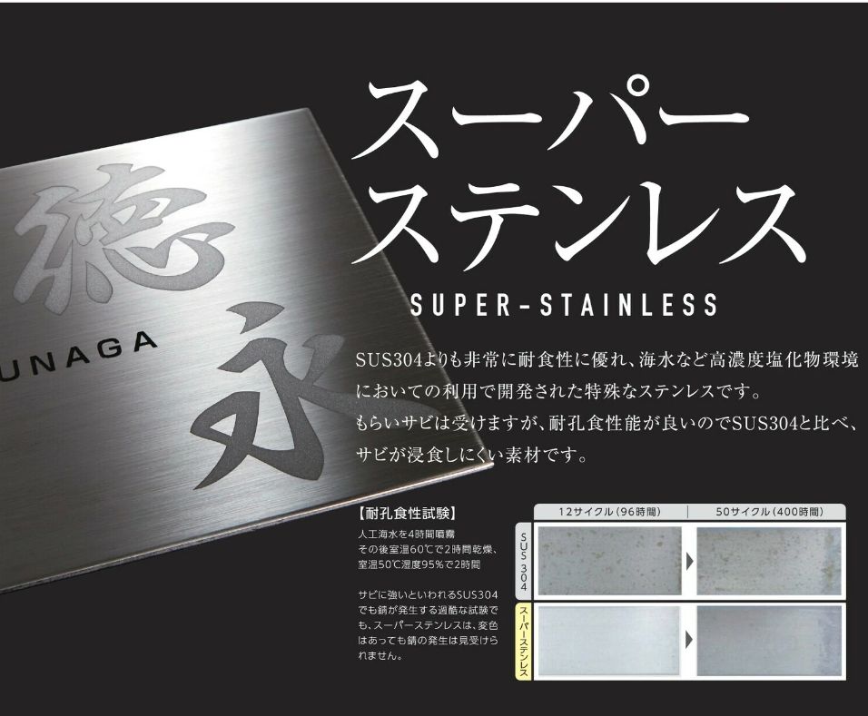 美濃クラフト MG-2 スーパーステンレス表札の販売